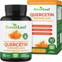 ForestLeaf Quercetin med bromelain 1350mg - Blend with Vitamin C & Stinging Nettle Supplement, Quercetin 500mg kapsler, Non- GMO Gluten Free, Natural Immunation & Respiratory Function, 90 Veggie Caps
