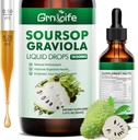 (1 Pack) Soursop Graviola Liquid Drop med Sea Moss & Turmerisk, Soursop Bitters Liquid for Cell Support & Regeneration, Antioxidant and Immunation, 2 Fl / Oz