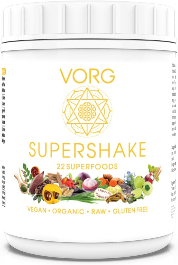 VORG SuperShake - Den ultimative superfood mix, Nourish med 22 stærke superfood. Forbedrer hår, hud, immunsystem, fordøjelse, og mitokondriel funktion - 158 Servere