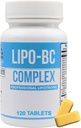 Lipo- BC Complex, LIPO BC Tablets Lipotropic Tablets for Energy and Wellness against 124; Natural Clean Energy with Dietary Nutrients Manufactured by Legere Pharmaceuticals (120 Tablets)