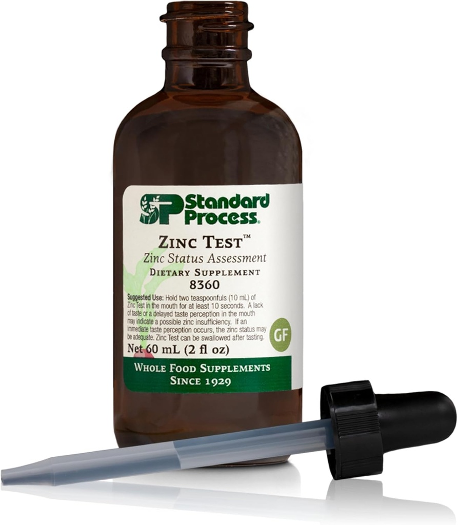 Standard Process Zink Test - Ikke invasiv statusvurdering - Excellent kilde til zink - 2 fl oz
