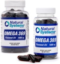 Omega 369 1000 mg 100 og 60 Softgels Bundle - Triple Omega 3 - 6 - 9 hørfrø olietilskud - hørfrø Olie Omega 3 6 9 kapsler med essentielle fedtsyrer - Support Heart and Circulatory Health *