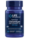 Life Extension Optimized Chrom med Crominex 3 + 500 mcg, Metabolisme Sundhed, sund balance, Vegetarisk, Gluten fri, Non- GMO, 500 mcg, 60 Vegetariske kapsler