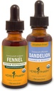 Herb Pharm fordøjelsesstøtte & Detox Kit - Inkluderer Certified Organic Fennel Liquid Extract, 1 Ounce & Alkohol- Free Dandelion Liquid Extract, 1 Ounce