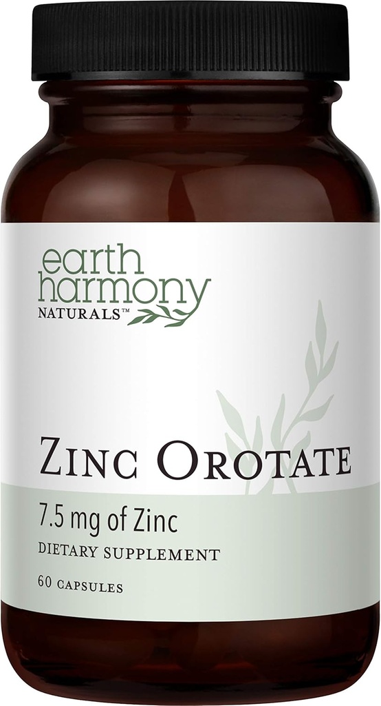 Zink Oroter 7, 5 mg Vegan Supplement - Stærk antioxidant egenskaber Support immunsystem funktion, energi og Metabolisme - Lever, ben, fælles & hjerte sundhed - Non- GMO & Gluten Free - 60 kapsler