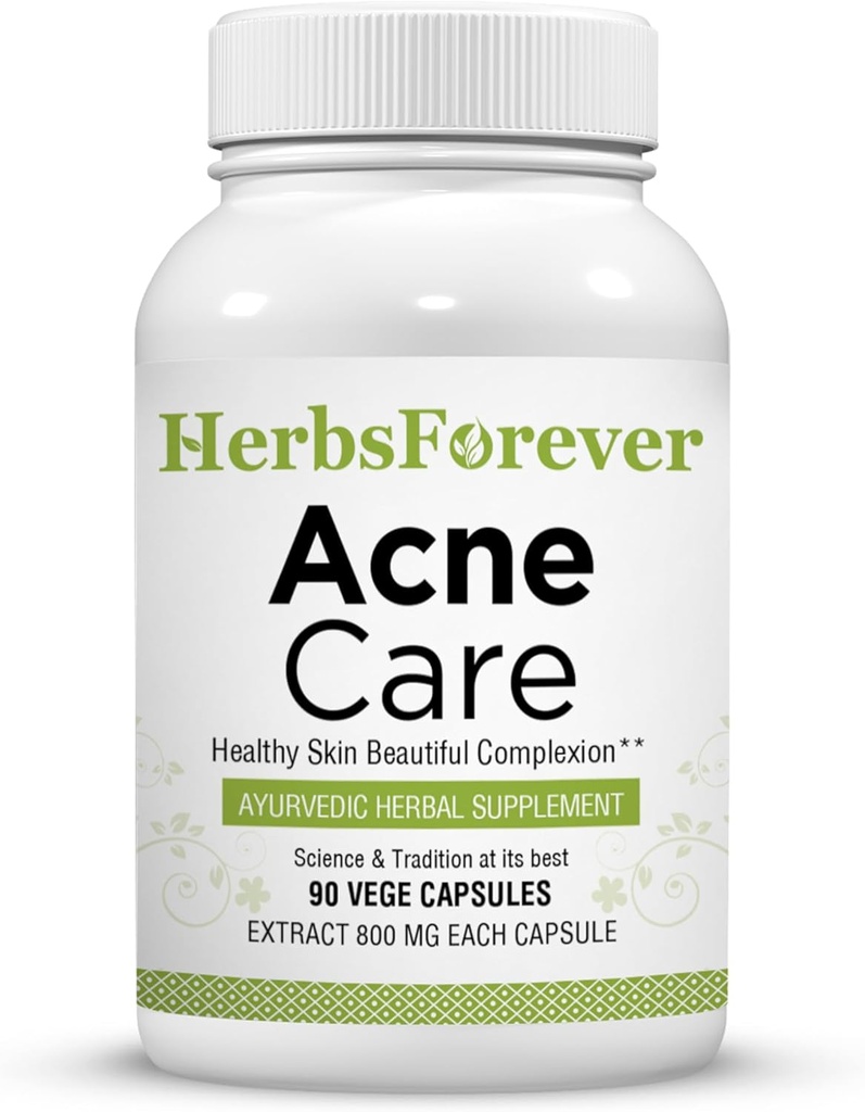 HerbsForever Acne Care ACNIL Note 124; Natural Herbal Supplement for Clear Skin, Sund Complexion