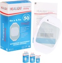 Transparent Film Dressing 4 "x 4.75" (50 Pack) - Vandtæt påklædningsbandager til post- Kirurgisk Bruser, IV Skjold, Tattoo Efterbehandling, Clear Breathable Dressing Patches af ECOQU