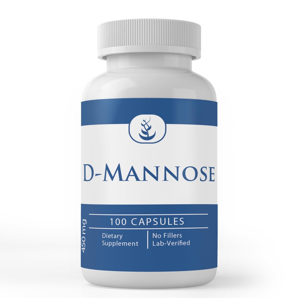Pure Original Ingredienser D- Mannose, (100 kapsler) Altid Pure, Ingen tilsætningsstoffer eller Fillers, Lab Verified