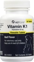 Vet One Vitamin K1 tyggetabletter - Vitamin K1 til hunde, Beef- aromatiserede tyggetabletter til katte og hunde (50 tabletter, Phytonadione 50mg)