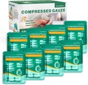 8 Packs Sterile Compressed Gauze with Z-Folded - Wound Gauze for Bleed Stop, 4.5" x 4.1 Yards, 6-Ply - for First Aid Kit,Medical Trauma Kit, IFAK Supplies Refill
