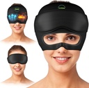 Migræne Relief Cap - 2 i 1 Lindrende Hovedpine Relief Cap med Aftagelig Eye Mask 20% Extra Gel - Hovedpine Hat for Migræne - Cold Ice Head Wrap Produkter til Stress, Spænding, Handover & Puffy Eyes