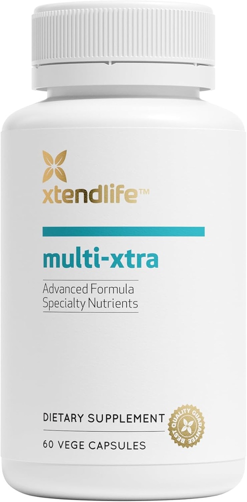 Xtenenlife Multi- Xtra Multivitamin til immunforsvar, Heart & Energy Support - 40 + Biotilgængelige Vitamin, Mineraler, Antioxidanter & Urter - for mænd, kvinder og børn - 30 dages forsyning