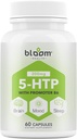 5 HTP 200mg tillæg, vitamin B6 naturlig søvn, koncentrering, Mood Enhancer- 4 i 1 Formel Vegan Gluten, Hvede, Lactose, Soy- Free Kapsler - 60 Tæl