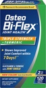 Osteo Bi-Flex Glucosamine Triple Strength Plus Turmeric Supplement with Curcumin for Joint Support and Range of Motion, 60 Day Supply, 120 Coated Tablets, Joint Health Nutritional Supplements