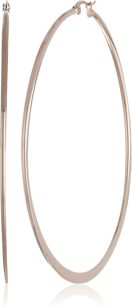 Essentials Guld Forgyldt eller rustfrit stål Flatened Hoop øreringe