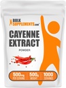 Bulkadditions.com Cayenne Pepper Extract Powder - Capsaicin Supplement, Capsicum Extract - 500mg Cayenne Extract per Serving, Cayenne Supplement - Gluten Free (500 Bedste - 1.1 lbs)