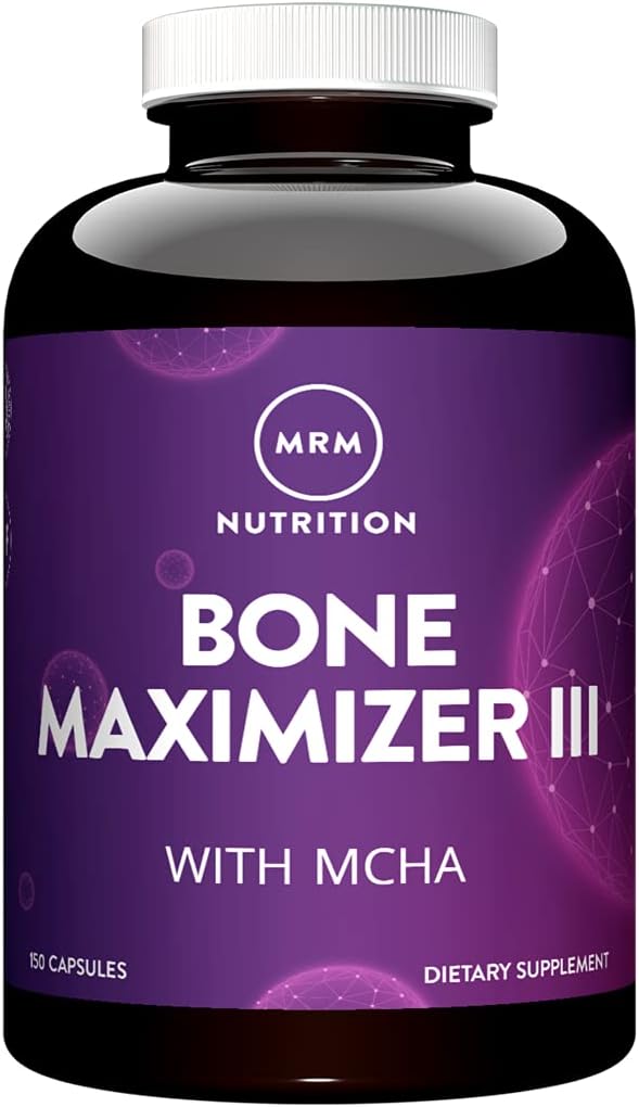 MRM Nutrition Bone Maximizer ® III Note 124; med MCHA + vitamin D3 + vitamin K2 Note 124; Knogleresultat 124; Høj Kartoffelværdi 124; Key Vitamin og Min for Bones 124; 50 Servering