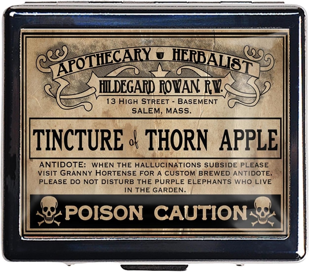 7 dage forkromet skinnende sølv pille Organizer med spejl inde har 8 separate kompartmenter rektangel 7 dage pill boks pill sag (Apothecary Label)