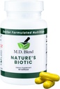 Nature 's Biotic - Expert Formulated Supplement - immunfunktioner & System Wellness - Key Vitamin & Min - Kraftfuld Berberine, Oregano, hvidløg, Magnesium, Zink - 90 kapsler