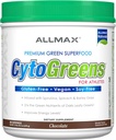 ALLMAX CYTOGREENS, Chokolade - 1,5 lbs - Understøtter ydeevne, Inddrivelse & Energi - med Spirulina, Chlorella, Spinat, Barley Grass & Green Tea - 60 Servere