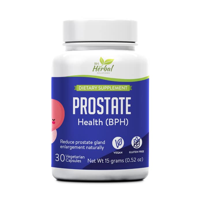 Prostata sundhed (BPH) - Reducerer Prostata Gland udvidelsen naturligt - Hjælper med at reducere hyppig vandladning - 100% urte og naturlige