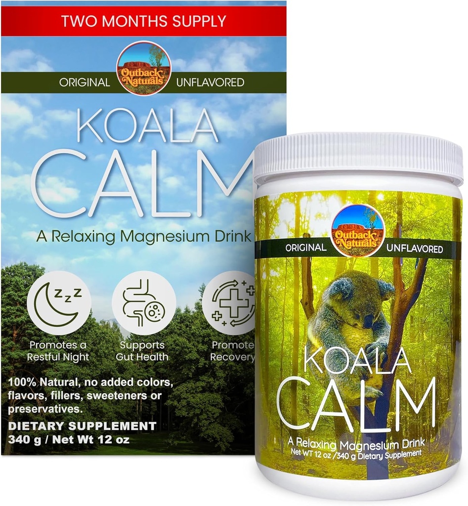 Calm Magnesium Powder - 400mg Pure Magnesium Citrate Drink Mix for Relaxation, Sleep Support & Muscle Relief, Unflavored