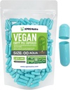 XPRS Nutra Størrelse 00 Tomme kapsler - 100 Grev Tomme Veganske kapsler - Vegetariske Tomme piller - selv vegetabilsk Capsule Filling- Veggie Pill Caps (Aqua)