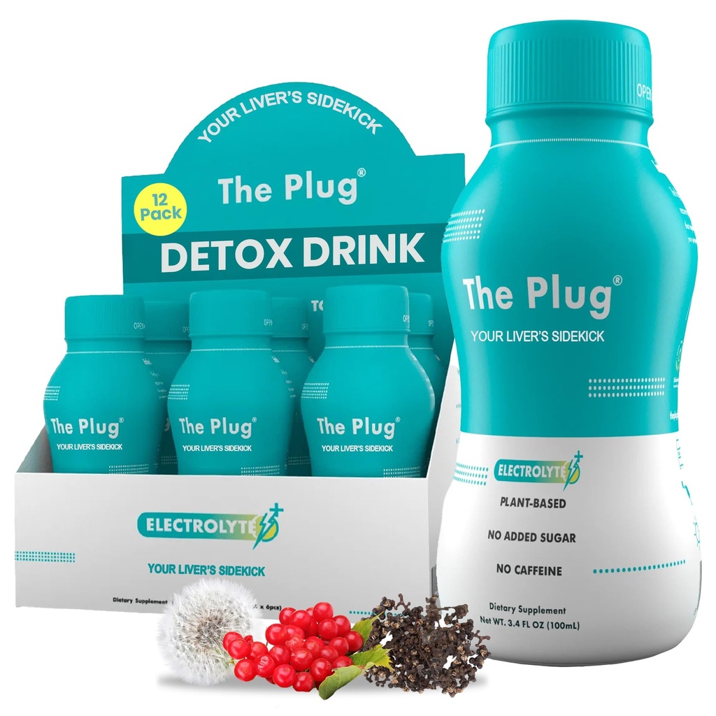Plug lever rense Detox & reparation drik Elektrolytter Organic Herbal Liquid Detocify Body Plants Supplement Support Vægttab Naturlig sundhed Hydrat Sport energi Immunitet Skud Mineraler Vitamin