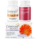 Celebrate Vitaminer Bariatric Bundle - CelebrateONE Multivitamin, Jern med C-vitamin Chewables, og Balance Probiotic + Prebiotic - Essential Nutrition & fordøjelsesstøtte til WLS Inddrivelse