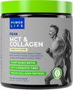 Power Life ® Peak MCT Powder supplement med Plant- baseret Collagen og Biotin - Vanilla Flavor (30 Servere)