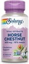 Solaray Horse Chestnut Extract 400 mg - Standardiseret til 72 mg Aescin - Med 55 mg af slagtere Broom - Vein og blodcirkulation kosttilskud - Vegan, non-GMO, 60- dag garanti, 60 Servering, 60 VegCaps