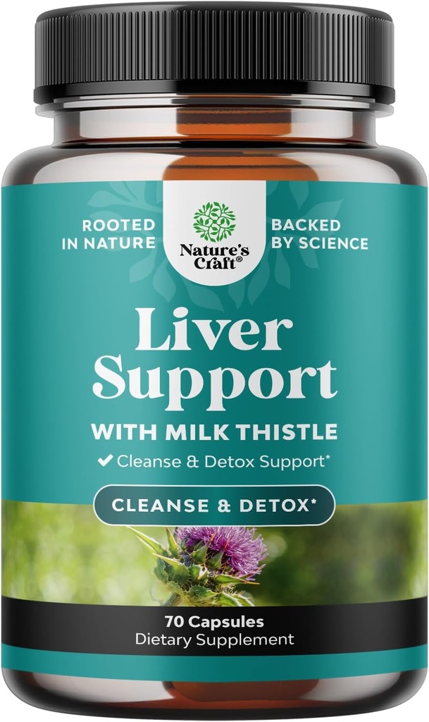 Lever Cleanse Detox & Reparation - Mælk tidsel supplement til fordøjelse og immunforsvar - Ingefær Root, Cholin & Mælkebøtte Root - Herbal Leverstøtte med Silymarin, Beetroot & Artichoke - 70 Greve