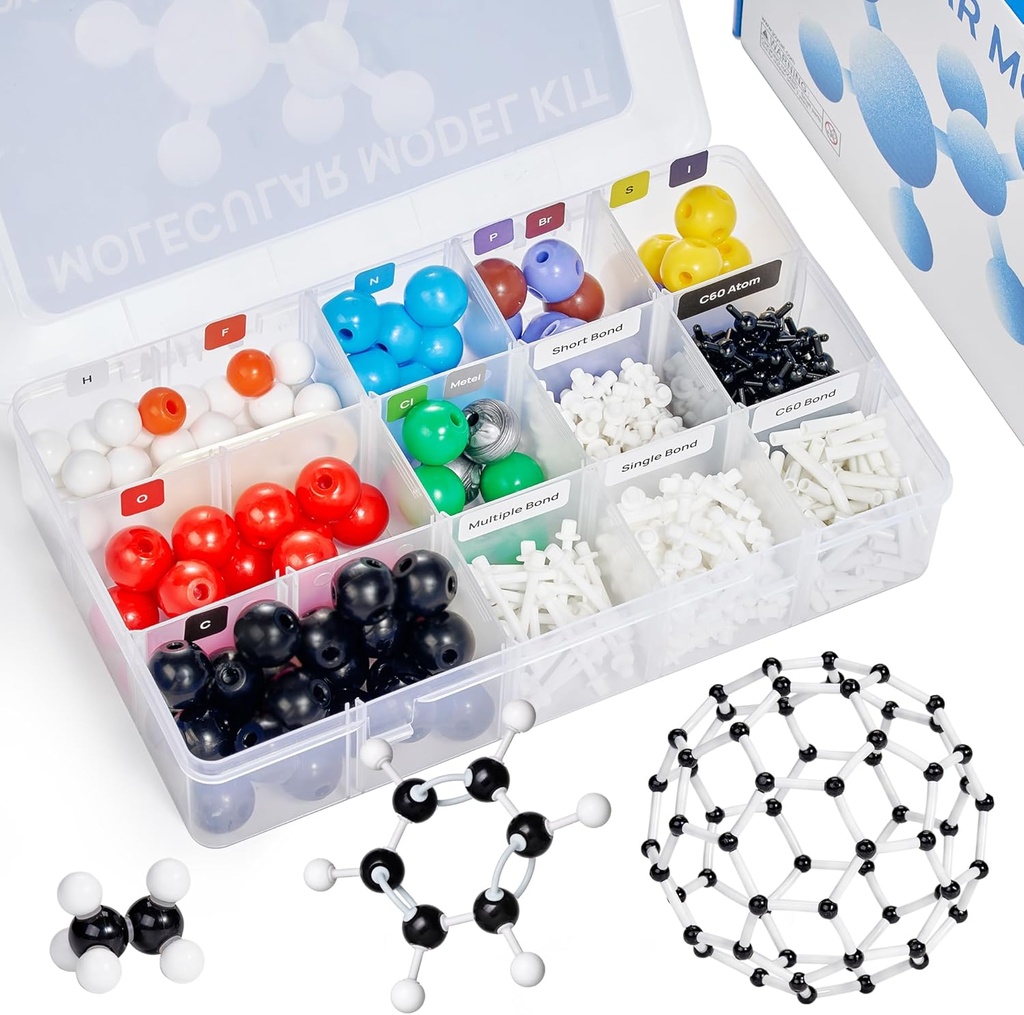 JoyCat Molecular Model Kit (404 stk.), Organic Chemistry Molecelle Science Gaver til Ochem og Uorganiske Studerende og Lærere