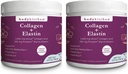 Krop køkken Collagen og 250 mg Elastin supplement til støtte tegn på ældning, Support Skin Sundhed & Elasticitet, Færre Wrinkles, Unflavored Powder, Tastløs, Odorless, Colorless, 30 Serveringer (2 Pack)