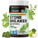 BIO KRAUTER Chanca Piedra Stone Breaker Gummies - 1600 mg Styrke - 60 Vegan Tyg - Natural Nyre & Gallablære Cleanse Supplement