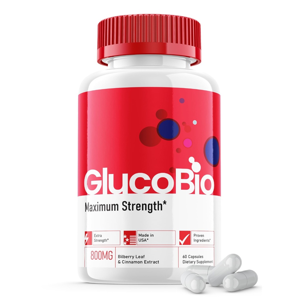Glucobio kapsler - Officiel formel - Gluco Bio Support Vitamin piller, Glucobio sundhed og wellness kapsler Maksimal styrke, Glucobio, Gluco Bio piller Advanced Support (60 kapsler)