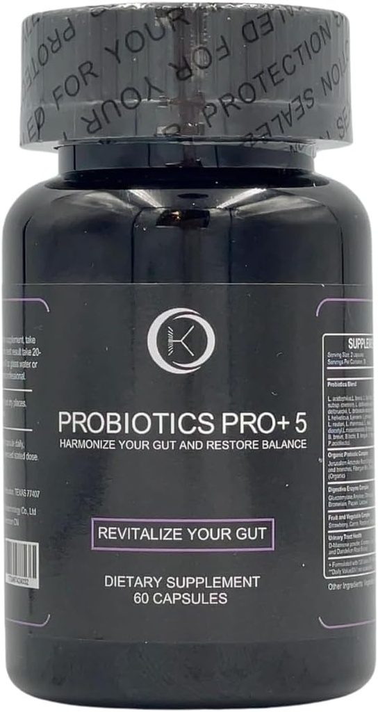 PROBIOTICS PRO + 5 Pearl Probiotic Daglig Probiotisk for kvinder og mænd - 60-dages levering af Prebiotika Harmonisere din Gut og Gendanne Balance, Softgel