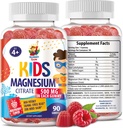 Sugar- Free Magnesium Gummies for Kids & Teens - 500mg Calm Magnesium Citrate - Chewable Magnesium Gummies Supplement for Sleep, Mood & Muscle Support - 90 Gummies