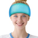 Migræne Relief Cap, Lindrende Hovedpine Migræne Hat Ice Head Wrap, Hingover Cap Face Mask Cold Compression for Spænde, Puffy Eyes, Stress, Sinus, Ice Blue