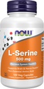 NU Kosttilskud, L- Serine 500 mg, Nervesystemet Sundhed, 120 Veg kapsler