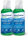 SinuCleanse Daily Care Steril Saline Nasal Spray, Ultra Fine Mist, Øjeblikkelig Fugt & Relieves Everyday Nasal Congestion På grund af Colds & Try Air, 4.5 Oz (2 Pack), Made in USA