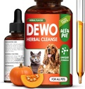 Cat & Hund Herbal Broad Spectrum Cleanser - Flydende Rengøring for Puppy & Kitten - Digestive Support & Bedre Nutrition Absorption for Kæledyr - Wormwood, Græskar Frø og Gulerod i Sammensætning - 2 Oz