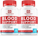 (2 Pack) Trusted Relief Blood Support Pills - Official Formel - Trusted Relief Kapsler TrustedRelief Support Kapsler Trusted Relief Advanced Formel Blood Support Vitamin Supplement (120 Kapsler)