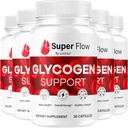 (5 Pack) Super Flow Glycogen - SuperFlow Glycogen Support Kapsler, Super Flow, Glycogen Support Super Flow, Officiel SupperFlow Glycogen Support, Super Flow Glycogen Optimizer, 150 Kapsler For 5 Måneder