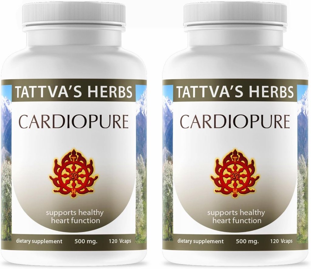 Kardiopure Herbal Ayurvedic Supplement Vegetariske Kapsler, Ashwagandha, Rauwolfia, & Arjuna Fuld Spectrum Co2 Ekstrakter, Veggie Kapsler, 240 Greve, 25 År Premium Service