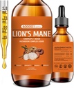Lions Mane Mushroom supplement til hukommelse, fokus & Clarity, Mushroom tillæg med løvens Mane, Cordyceps, Reishi for Natural Immunforsvar, Non- GMO, Vegan, Op til 2 Måned Supply