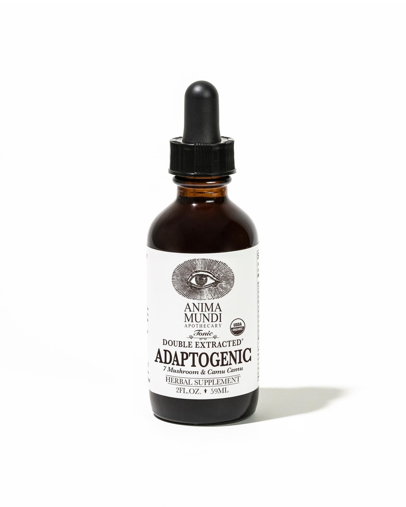 Anima Mundi Apothecary Adaptogenic 7 Mushroom Drops - with Organic Mushroom Extracts - Liquid Immune Support Tincture with Reishi, Lion's Mane, Cordyceps & Chaga Mushroom Liquid Extract (2oz)