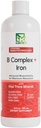 Nanonutrition B Complex + Iron | Liposomal Nanotechnology | 100% Natural Ingredients | 16 Fl. Oz. | 32 Servings