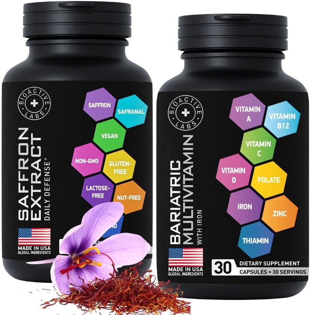 Bariatric Multivitamin med jern og optimeret safran - krop og sind bundle