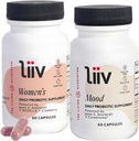 LiiV Mood Boosting Probiotiske & Premium kvinders Probiotiske Bundle, hele kroppen wellness, støtte fordøjelsessygdomme vaginal pH Balance & UT support